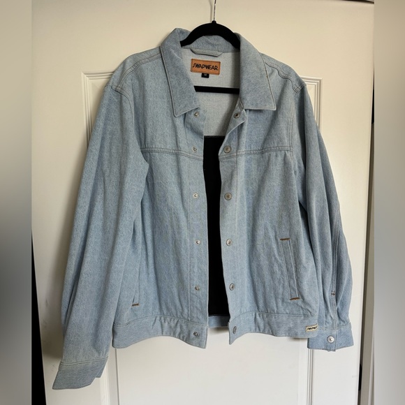 SWAPWEAR Oceanside Denim Jacket with 4 Interchangeable Back Pieces Sz M - Picture 3 of 9